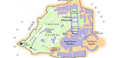 La mappa dei musei Vaticani e cappella sistina