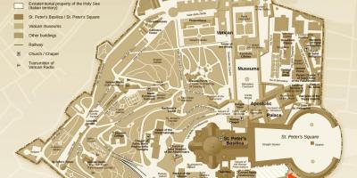 Mappa dell'ufficio scavi della città del Vaticano