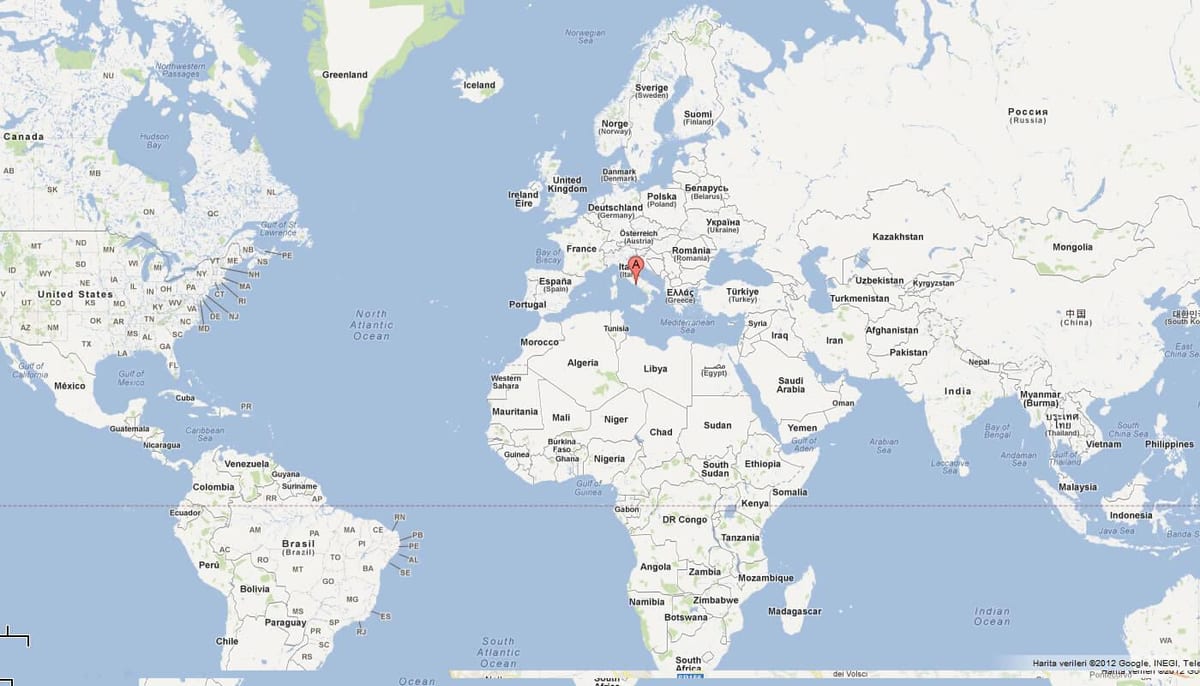 Mappa della città del Vaticano posizione