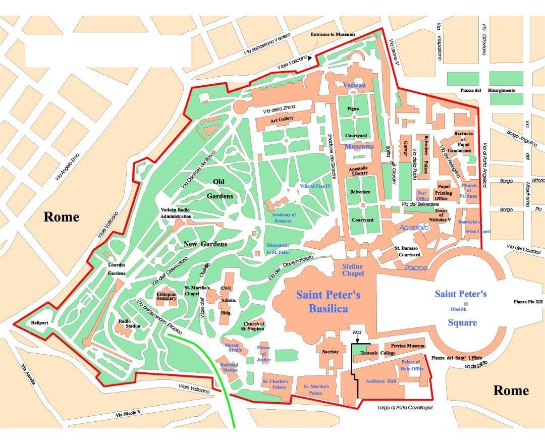 Città del vaticano mappa politica