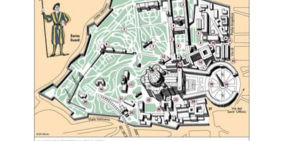 La mappa dei musei Vaticani layout
